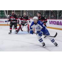 Syracuse Crunch forward Gabriel Fortier vs. the Belleville Senators
