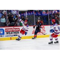 Kitchener Rangers right wing Jack Pridham vs. the Flint Firebirds