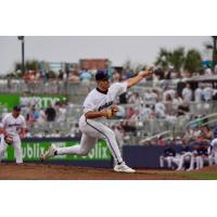 Pensacola Blue Wahoos' Robby Snellin on the mound