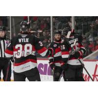 Belleville Senators' Wyatte Wylie and Tyler Boucher on game night